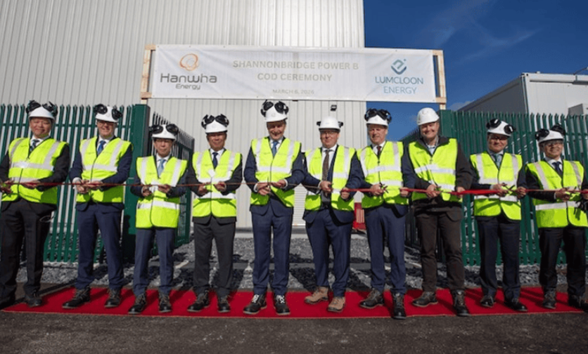 愛爾蘭香農橋B儲能設施啟用,Lumcloon與Hanwha助力電網穩定